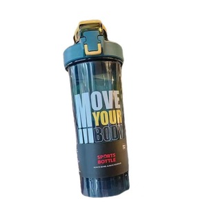 סיטונאי דליפת הוכחת 800ml BPA משלוח חדר כושר ספורט בלנדרים מיוחד עיצוב חלבון שאכר בקבוק עם קש ולהעיף למעלה - Product Image 1