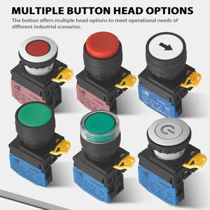LA36M-DN/P 22MM Ultradünner Flacher Kunststoff-Druckknopf Rund Beleuchtet 1NO1NC Taster Lieferant 10A Gerätesteuerung Rot Grün - Product Image 6