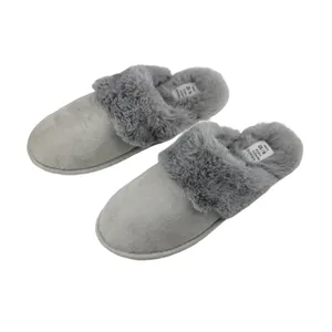 New fashion women winter house indoor slippers relax faux fur warm plush slippers
