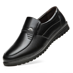 Men's Top-Grain Leather Shoes Rubber Outsole <b>Low</b> <b>Heel</b> Breathable Office Casual Wear Wenzhou Origin - Product Image 5