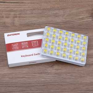 Interrupteur de clavier mécanique de jeu <span class=keywords><strong>GATERON</strong></span> KS-9 <span class=keywords><strong>Yellow</strong></span> Pro Linear 3 broches, emballage de vente au détail, 35 pièces par paquet, lubrifié 50g, RGB SMD, DIY - Product Image 5