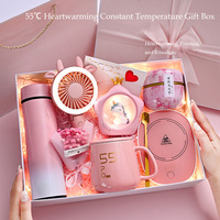 Vente en gros Coffret cadeau personnalisé Tasse thermostatique Fiole à vide Thé en céramique Fête des mères Coffret cadeau de mariage Saint Valentin pour femme