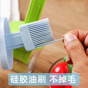多目的ポータブル健康オイルブラシ2 in 1ガラスオイルボトルとシリコンブラシクッキング用バーベキューエアフライヤー - Product Image 4
