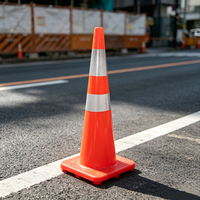 Cône de signalisation routière réfléchissant en PVC, durable, de 36 pouces, pour la sécurité routière, directement de l'usine