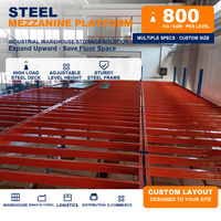 Système d'étagères à plateformes multi-niveaux pour augmenter la capacité de stockage, mezzanine pour étendre les surfaces de stockage des entrepôts et des usines