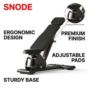 Banco de Ejercicios Plegable Snode Bench 2.0 FID, Acero Reforzado, Respaldo Ajustable, Soporte para Piernas, para Ejercicios con Mancuernas, Pecho y Abdominales - Product Image 1