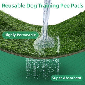 Tapete de Césped Artificial para Mascotas, Rectangular, Transpirable, Absorbente, Impermeable, Antideslizante, para Orina de Perro, para Todas las Estaciones, Estilo Moderno - Product Image 6