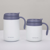 Tasse à café sous vide avec poignée, gobelet Double paroi en acier inoxydable pour Sublimation, 120z 16OZ, vente en gros, 2021, livraison gratuite