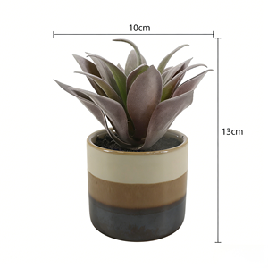 Pianta Artificiale di Agave con Vaso in Ceramica, Finta Agave Succulenta Realistica per Decorazione di Interni ed Esterni in Spazi Ristretti - Product Image 3