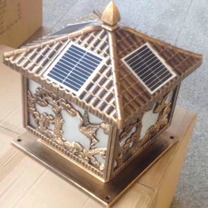 Solar Garden <b>Light</b> Bronze Wall Mount <b>Led</b> <b>Light</b> <b>Sensor</b> Water Resistant Outdoor Decorative Lamp - Product Image 2