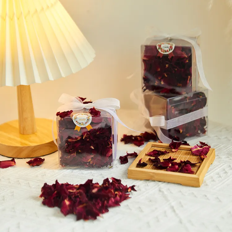 factory supply wedding decoration sachets material red dried flowers rose petals spa bathing natural dried petales de roses