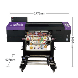 Impresora UV DTF de rollo a rollo para etiquetas metálicas, pegatinas, botellas, tazas, fundas de teléfono, película AB de 60 cm I1600 - Product Image 2
