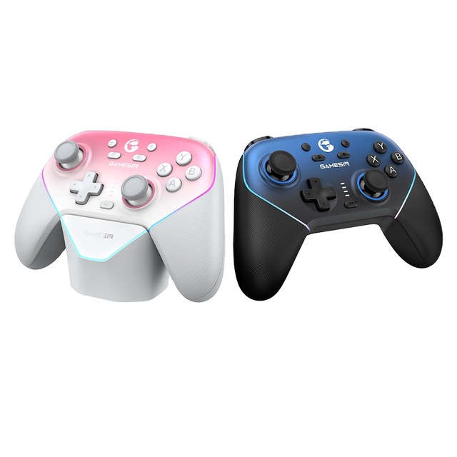 GameSir T4n Pro Super Nova Wireless Controller Hall Joystick for PC Steam Switch IOS Android with Charging Base