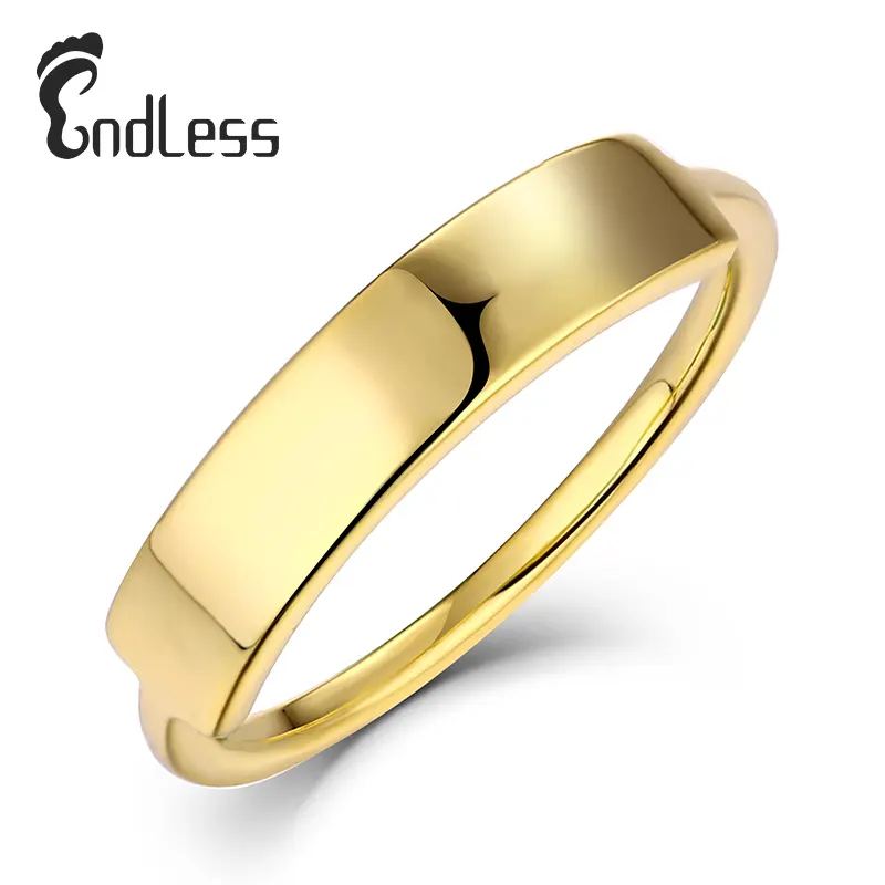 High end jewelry fine Polished sliver 925 jewelry Ring 18K gold couple Women Wedding Bands Party engagement birthday gift Ring