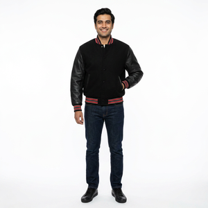 Veste universitaire pour homme de qualité supérieure, vente chaude, séchage rapide, respirante, en laine, motif décoratif, prix bas, style décontracté - Product Image 1