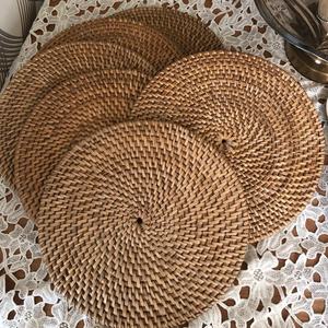 Eco Friendly Handmade Bamboo Classic Round Placemat Handwoven 35cm Dining <b>Table</b> <b>Mat</b> - Product Image 1