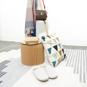 Nuevo taburete de papel plegable ecológico H42cm taburete plegable portátil creativo muebles de ahorro de espacio silla plegable de papel - Product Image 6