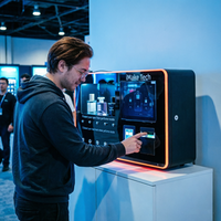 Distributeur automatique de parfums en libre-service avec paiement par QR code et pièces/jetons, corps métallique, écran tactile, surveillance à distance 4G