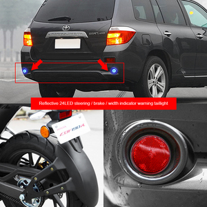 EURS 1 Chiếc Đèn Phanh Xe Máy Đèn Đuôi Xe Ô Tô Tròn Màu Vàng Trắng 24LED Đèn Báo Rẽ Bên Hông Xe Tải 24V - Product Image 6