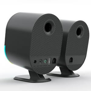 Haut-parleurs de jeu filaires 2.0 canaux avec éclairage RGB, 20W de puissance élevée, stéréo, pour ordinateur de bureau et jeux PC - Product Image 5