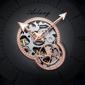 <span class=keywords><strong>Reloj</strong></span> Mecánico Automático Ailang 8521 de Calidad, <span class=keywords><strong>Marca</strong></span> de Alta Gama, <span class=keywords><strong>Reloj</strong></span> de Hombre con Doble Tourbillon Romano, Correa de Cuero - Product Image 5