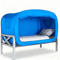 Tente de lit automatique à une couche pour trois saisons, personnalisée, pour 1 à 2 personnes, 190T, imperméable, en polyester, résistante aux UV, intérieur/extérieur