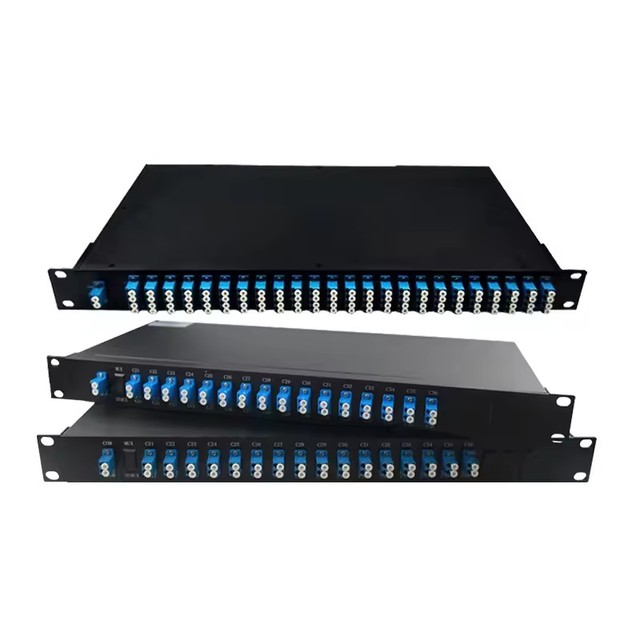 40CH DWDM Mux DEMUX AAWG Dual Fiber Module CH21~CH60 LC UPC 100Ghz 1u Rack Type EDFA for 4G/5G/WiFi Network Used in FTTH