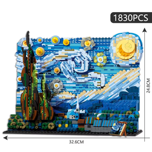 Vincent <span class=keywords><strong>Van</strong></span> <span class=keywords><strong>gogh</strong></span>'s Starry Night Mini modello Building Block Set educativo giocattolo per uomini donne di età compresa tra 5 e 7 anni perfetto regalo di compleanno - Product Image 2