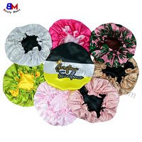 Bonnet en Satin Double Soie Doublure Satin, Le Plus Vendu, Réversible avec Logo Personnalisé, pour Cheveux, Bonnet de Nuit en Satin