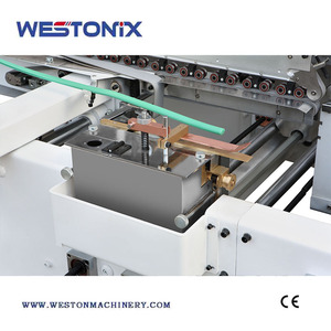 เครื่องพับกล่องอัตโนมัติ WESTONIX แบบกาวร้อน สำหรับกล่องกระดาษลูกฟูก A/<span class=keywords><strong>B</strong></span>/E  สำหรับอาหารและเครื่องดื่ม - Product Image 2