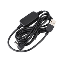 Kundenspezifisches USB-auf-DC-5,5x2,1mm-90-Grad-Winkelstromkabel, 35cm, 5V USB-A-Stecker auf DC-Hohlstecker-Ladekabel