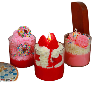 Velas Aromáticas de Arte Moderno con Diseño de Postres y Helados, Ambiente Cálido para el Hogar, Regalos para Cumpleaños, Acción de Gracias y Festividades, Tamaño Grande - Product Image 5