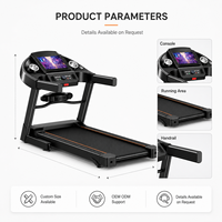Tapis roulant intelligent électrique pliable professionnel commercial portable pour la maison, la salle de sport, la marche et la course avec inclinaison