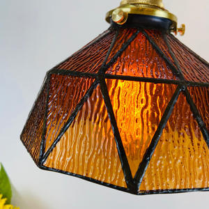 Suspension décorative LED en verre teinté vintage marocain fait à la main pour la maison - Product Image 5