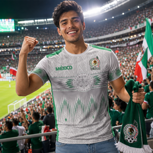 Camiseta de Fútbol para Hombre con Totem <span class=keywords><strong>Maya</strong></span> Tribal del Equipo Nacional Mexicano, Impresión 3D, Jersey para Fanáticos del Equipo Nacional, Venta al por Mayor y Personalización - Product Image 2
