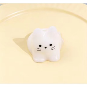 Jouets anti-stress super mignons en forme de petit chat blanc, Taba Squishy à remontée lente, jouets à presser en TPR pour soulager le stress, vente en gros - Product Image 3