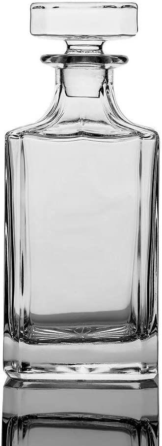 Square 26oz Whiskey Decanter with Glass Stopper