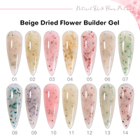 Collection de Gel Durcisseur Vegan Écologique Sans HEMA Sans TPO à Base de Fleurs Séchées Françaises Sans Chaleur, Couleurs Personnalisables, Emballage Personnalisé