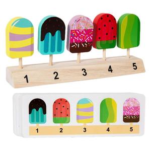 Gioco di Ruolo in Legno per <span class=keywords><strong>Bambini</strong></span> con Gelato, Gioco di Pensiero Digitale, Giocattolo Educativo Montessori per Cucina in Legno - Product Image 3