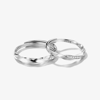 Bague de couple en argent sterling S925, bague Möbius, luxe léger, design de niche, haut de gamme pour hommes et femmes, personnalisée