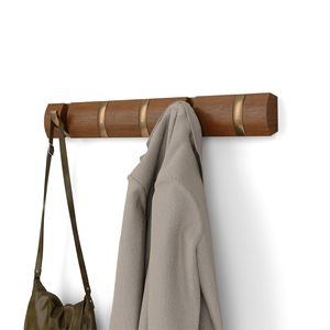Porte-manteau mural en bois moderne, design minimaliste pour entrée, salon, salle de bain - Product Image 1