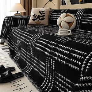 <span class=keywords><strong>Housse</strong></span> <span class=keywords><strong>de</strong></span> protection <span class=keywords><strong>de</strong></span> <span class=keywords><strong>canapé</strong></span> en chenille géométrique moderne pour <span class=keywords><strong>canapé</strong></span> sectionnel 3 places - Écologique, utilisable toute l'année - Product Image 5