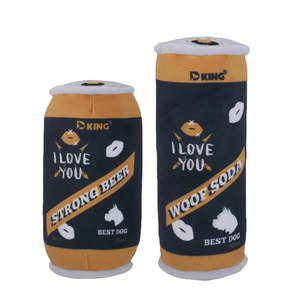 D <strong>KING</strong> Soda <strong>Beer</strong> Stuffed Toy Plush Dog Squeaky Toy for Valentine's Day - Product Image 5