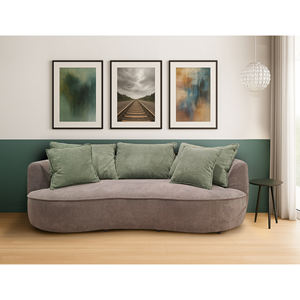 Canapé familial LEVI en tissu cacao - Product Image 1