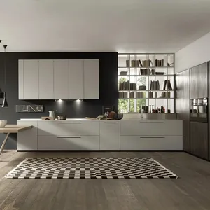 وحدات وحدات مسحوق مطبخ صلب مقاوم للصدأ تصميم خزانة المطبخ الذكية للمنزل وأثاث المطبخ