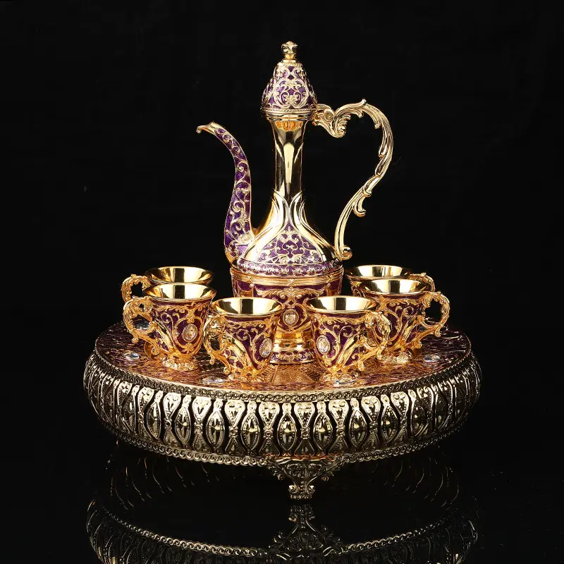 Vintage Ramadan Geschenk Saudi Arabisch Kaffee Teekanne Tasse Trink set Mit Tablett