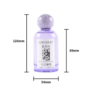 Flacons de parfum pour femmes en verre vides de 100 ml de couleur violette, flacons de parfum vaporisateur en verre de 30 ml et 50 ml avec col à sertir et bouchon magnétique - Product Image 4