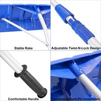 Pencuci Salju Atap Harga Terjangkau, Panjang Dapat Disesuaikan 63*15cm, Ringan, Kepala PC, Gagang TPE, Pembersih Atap Rumah
