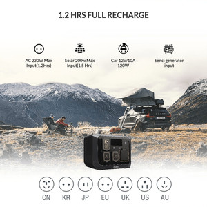 Tốt nhất giá rẻ cắm trại nhà 1000 2000 3000 WH năng lượng mặt trời Máy phát điện 300 500 600 1000 Watt Trạm điện cầm tay - Product Image 2