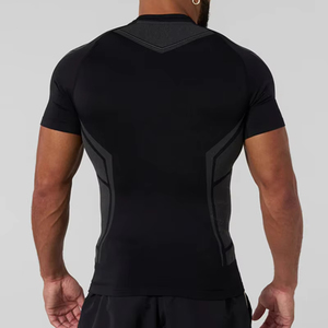 FC 180 GSM Kích Thước Châu Âu Phòng Tập Thể Dục T-Shirt Tập Luyện Quần Áo T Áo Sơ Mi Tùy Chỉnh Cá Nhân Nén Áo Sơ Mi Nam Phòng Tập Thể Dục - Product Image 2